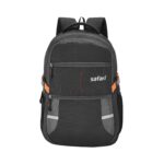 Safari Omega spacious/large laptop backpack with Raincover, college bag, travel bag for men and women, Black,