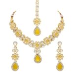Jewels Gold Plated Traditional Kundan Stone Choker Necklace With Earrings & Maang Tikka Jewellery Set for Women4.1 4.1 out of 5 stars