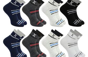 12 Pairs Solid Cotton Ankle-Length Socks for Men & Women – Soft, Breathable, Durable, Multicolor, Free Size, Pack of