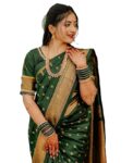 CJ Enterprise Women’s Banarasi Saree Pure Kanjivaram Style Silk Saree With Blouse Piece for Wedding (BS09)3.9 3.9 out of 5 stars