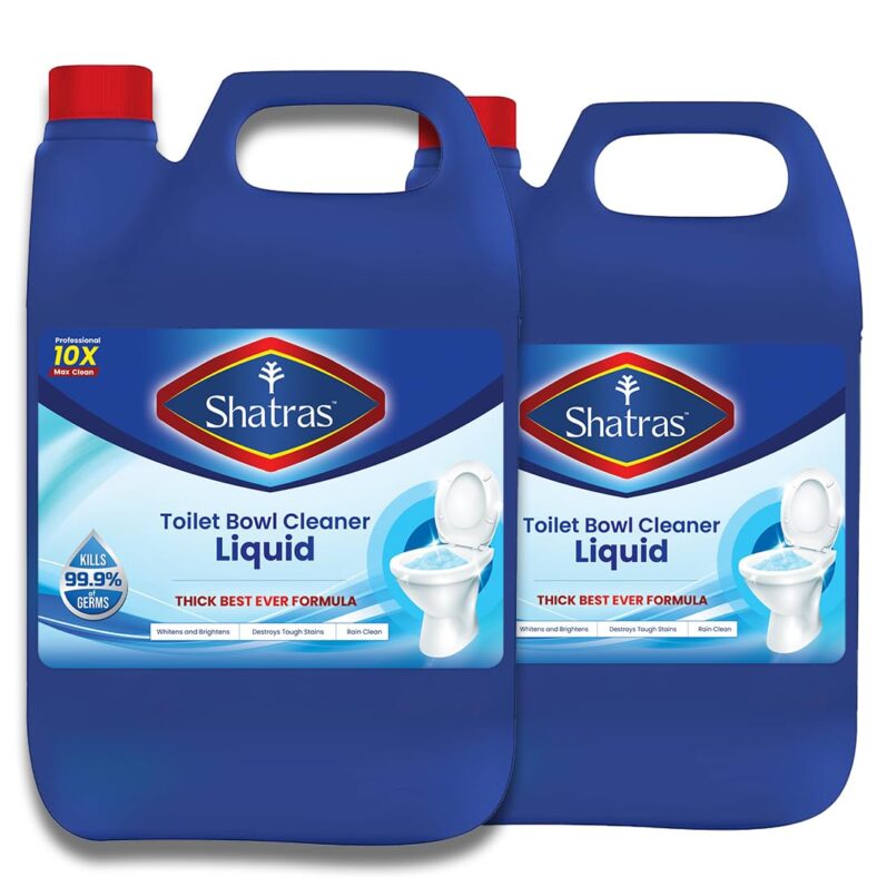Shatras Disinfectant Toilet Cleaner 5Liter (Pack of 2) | Removes Toughest Stains With Sparkling Shine |Kills 99.9% Germs | Advanced Thicker