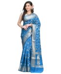 Yashika Women Banarasi Kanjivaram Silk Saree Set with Blouse |saree for Women | Saree | New Sari