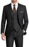 WEEN CHARM Men’s 3-Piece Slim Fit Suit Set-2-Button Blazer,Vest & Pants-Formal Wedding,Prom,Party