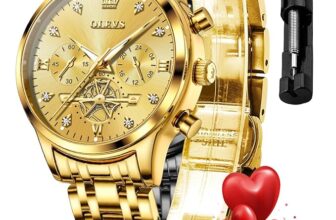 OLEVS Womens Watches Chronograph Luxury Diamond Dress Analog Quartz Wrist Watches Stainless Steel Waterproof Luminous Ladies Watch