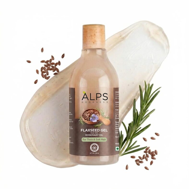 Alps Goodness Rosemary, Hibiscus & Flaxseed Hair Gel, 300ml | Hair Mask for Strong & Soft Hair | Frizz Control & Hair Growth | Deep Conditioning