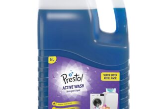Amazon Brand – Presto! Active Wash Detergent Liquid | Tough on Stains| Gentle on Fabrics | Colour