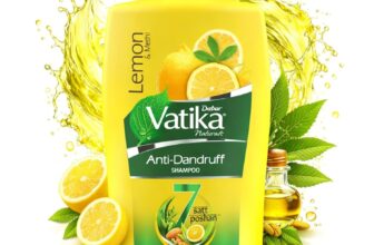 Dabur Vatika Lemon Anti-Dandruff Shampoo – 1 L | Reduces Dandruff from 1st Wash | Moisturises Scalp | Provides Gentle Cleansing, Conditioning