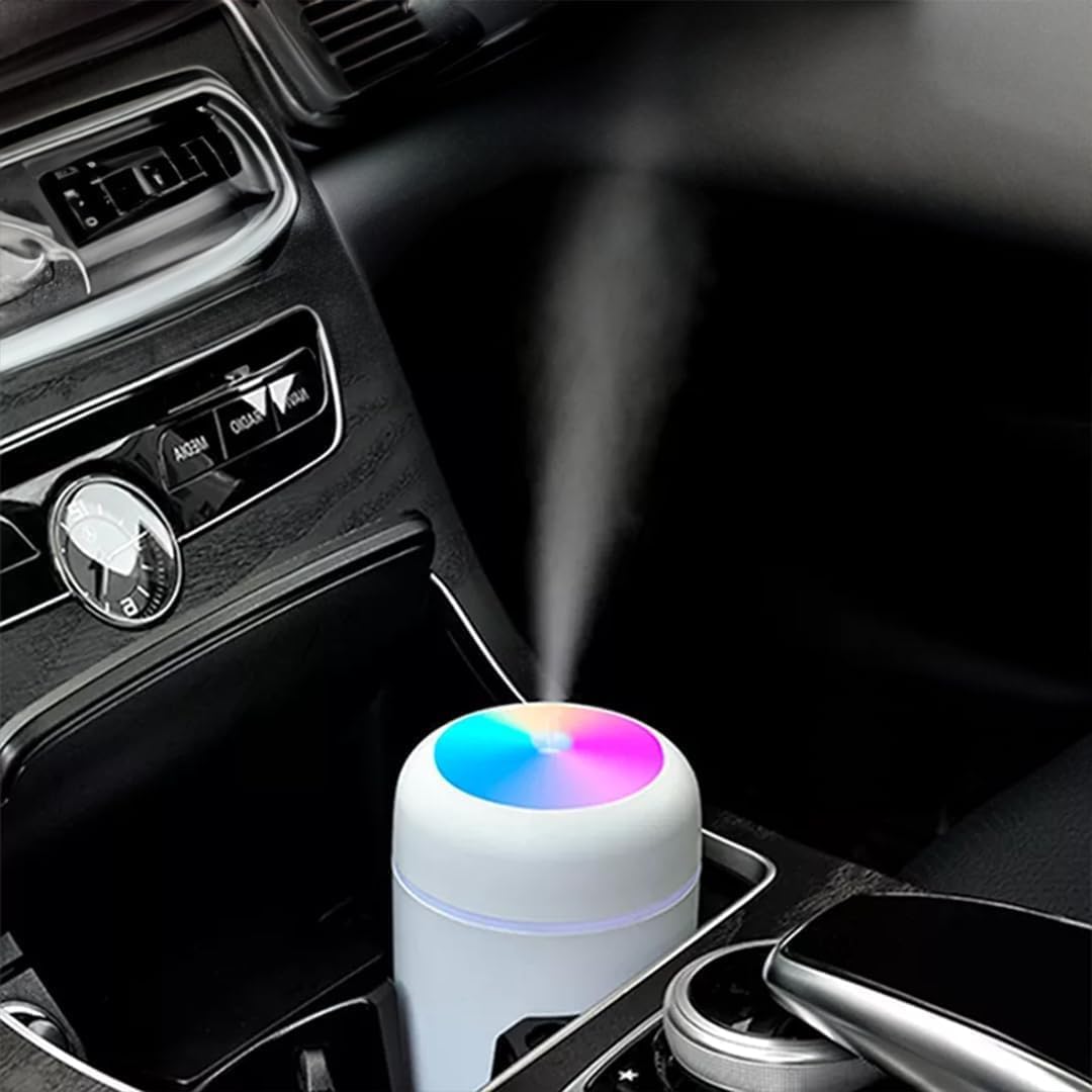 H2O Diffuser with Colorful LED Lights for Home Office & Small Rooms, Portable Cool Mist Small Quiet Air Humidifier for Aroma Therapy, Ultrasonic Essential Oil Diffuser for Moisture (Random) - Image 3