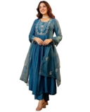 Nermosa Women Embroidery Solid A-Line Kurta and Pant Set with Dupatta4.4 4.4 out of 5 stars