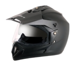 Vega Off Road ISI Certified Matt Finish Full Face Dual Visor with Peak Helmet for Men and Women Outer Clear Visor and Inner Smoke Sun Visor(Dull Black, Size:L)Visit the Vega Store4.2 4.2 out of 5 stars