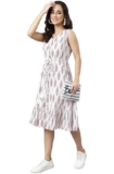 Janasya Women’s Cotton Ethnic Motifs Flared Western Dress4.0 4.0 out of 5 stars