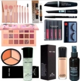 All in One Makeup Kit Set for Women & Girls Full Face Beauty Combo with Eyeshadow Palette Foundation Primer Concealer Lipsticks