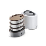 VAYA TYFFYN Lunch Box for Office for Men, with Polished Stainless Steel Containers,1000ml Thermal Insulated Hot Lunch Box Without